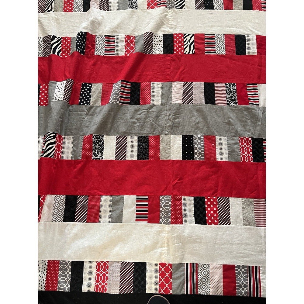Handmade Vintage Quilt /shams Grandma Farm 64x 62 Cotton Fabric Vintage Cleaned